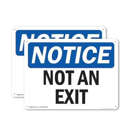 Signmission Exit Sign, Aluminum, 24 in W, 18 in H, Not An Exit OS-2PACK-NS-A-1824-L-16260